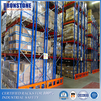 Support profond de stockage de palette en métal de double de sélectivité de 50% avec les chariots élévateurs spéciaux