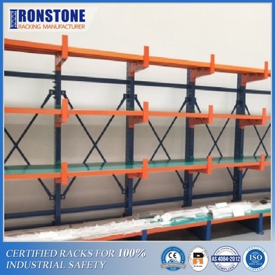 Système en porte-à-faux extensible flexible d'étirage pour le stockage vertical d'entrepôt