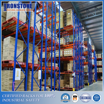 Double support profond en métal de stockage pour stocker les produits identiques