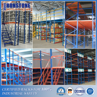 Système de stockage industriel à plusieurs niveaux de mezzanine