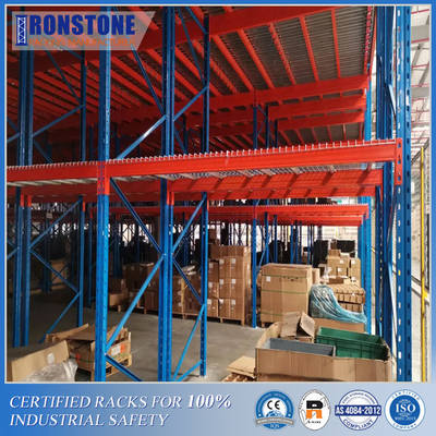 Mezzanines industrielles avec support de rack