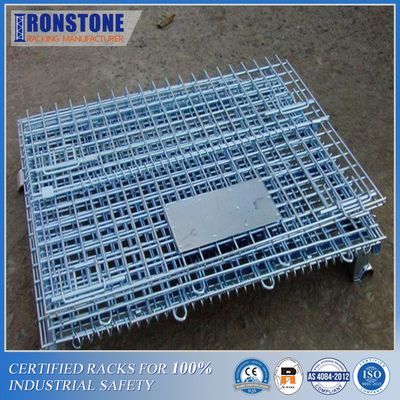 Customized Cost-effective Foldable Wire Mesh Containers for warehouse storage